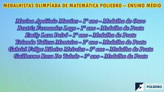 10DEZ2015 MEDALHISTAS ENSINO MEDIO AB